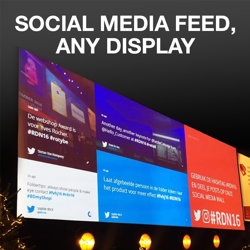 Social Media Integrated Display